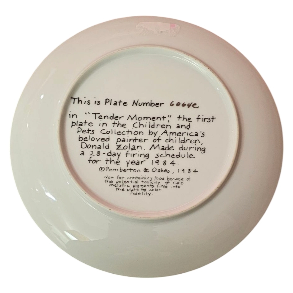 Donald Zolan Children & Pets Collection Plates by Pemberton & Oakes '84-'86​ - Picture 5 of 11